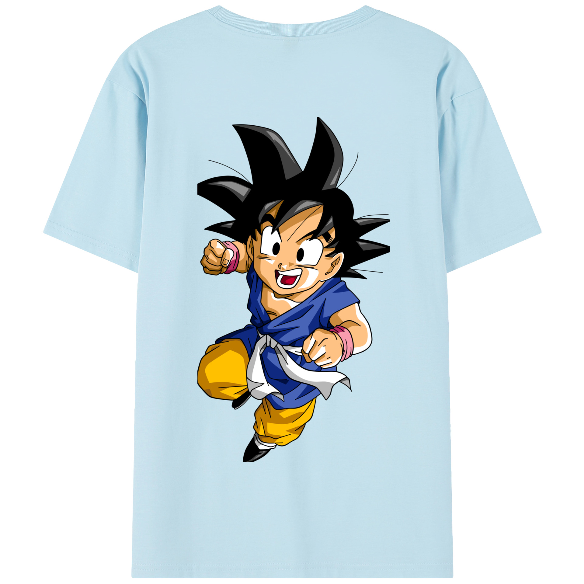 （画像用） ドラゴンボール 孫悟天 そん ごてん DRAGON BALL Son Goten 綿100％半袖Tシャツ（背面プリント）
